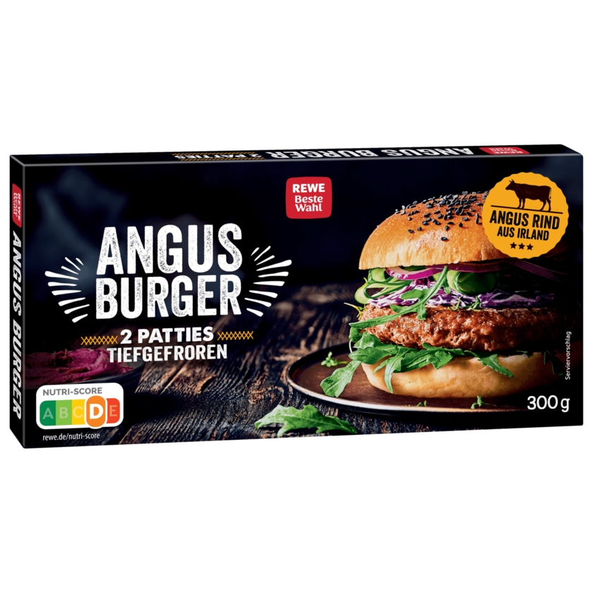 REWE Beste Wahl Angus Burger 300g, 2 Patties